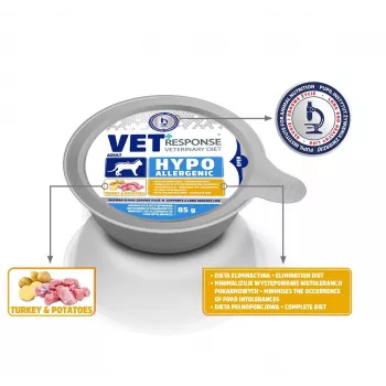 VET RESPONSE ipoallergenico tacchino - cibo umido per gatti - 85g