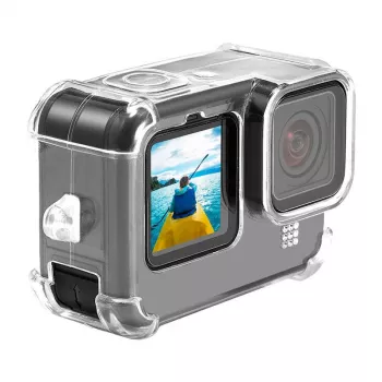 Custodia con tappo obiettivo e cinghia per il collo PULUZ per GoPro Hero 9 / 10 / 11