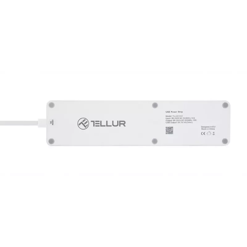 Ciabatta smart Wi-Fi Tellur con 3 prese AC e 4 porte USB (4A)