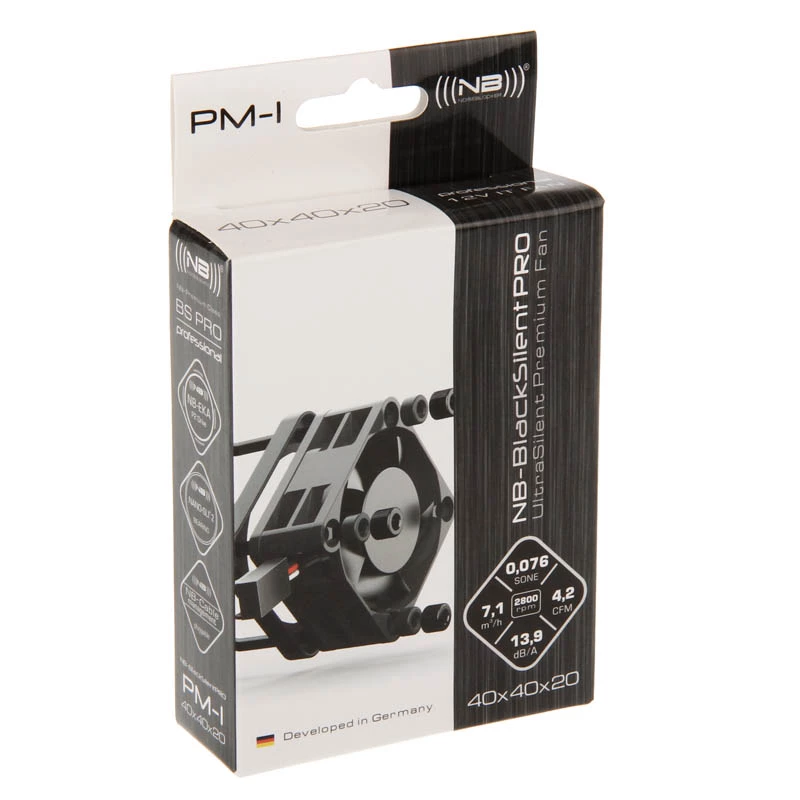 Ventola per case NOISEBLOCKER SchwarzSilentPRO PM-1 40mm