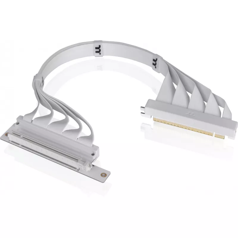 Cavo riser Thermaltake PCI-E 4.0 Dual 90 Degree, 40 cm, bianco (AC-077-CO6OTN-C1)