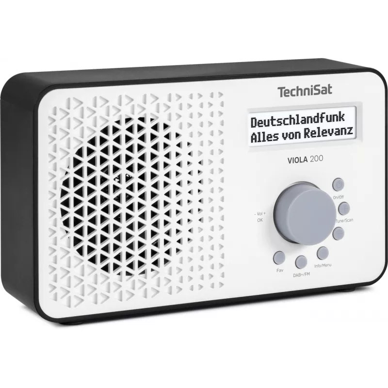 TechniSat VIOLA 200 radiosveglia digitale DAB+, bianco/nero