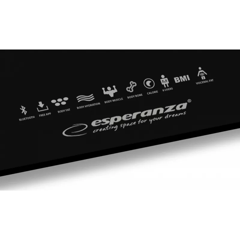 Esperanza EBS016K bilancia pesapersone bilancia pesapersone elettronica quadrata nero