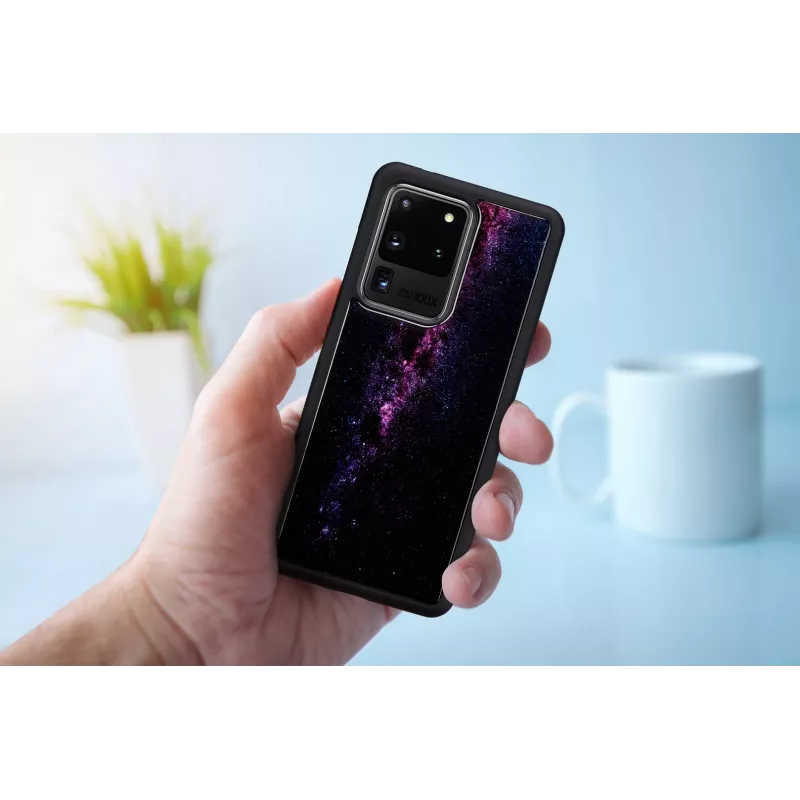Custodia protettiva iKins per Samsung Galaxy S20 Ultra – finitura nera Milky Way