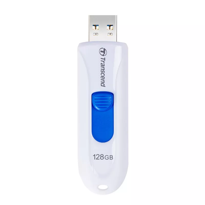 Transcend JetFlash 790 TS128GJF790W chiavetta USB, 128 GB, USB 3.1 Gen 1, connettore retrattile, bianco