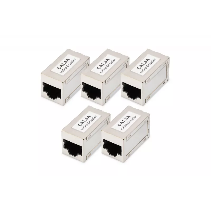 Digitus accoppiatori modulari CAT 6A schermati 5 pezzi RJ-45 contatti dorati