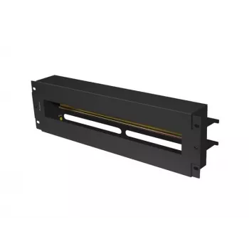 Pannello per gestione cavi Lanberg AK-VDP103-B acciaio nero 482,5 mm