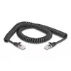 DeLOCK cavo a spirale RJ45, connettore maschio – connettore maschio, Cat.5e, 2 m, nero