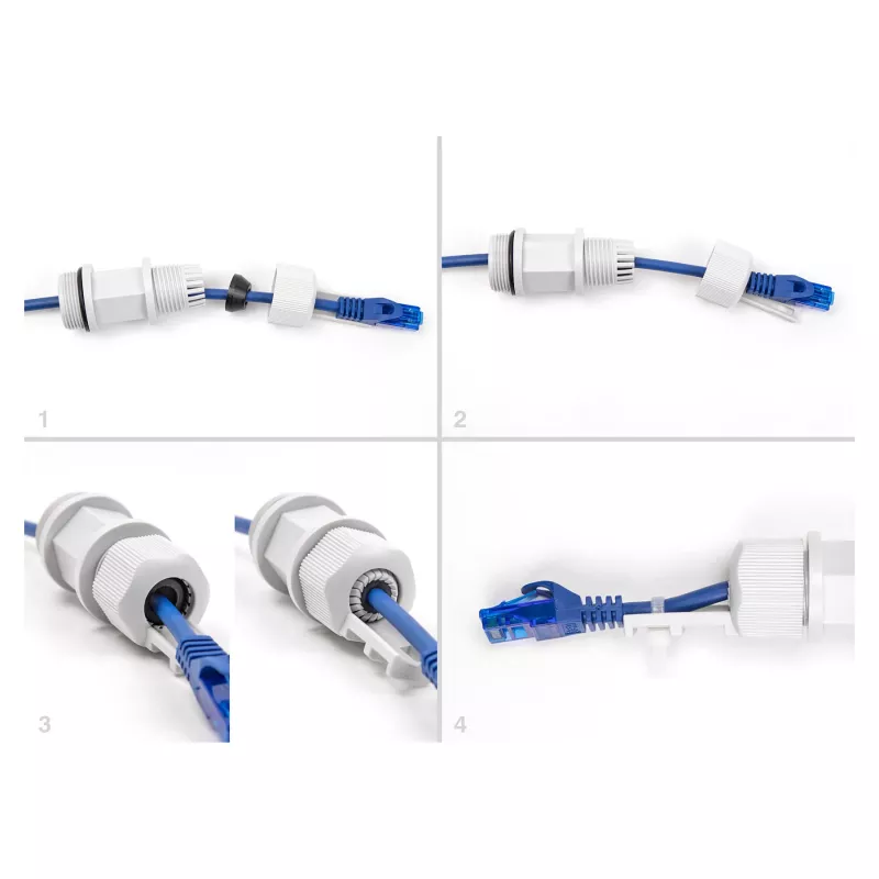 Pressacavo M28 DELOCK, plastica, grigio, con fissaggio a fascetta, 1 pz.