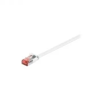 Cavo patch piatto Wentronic Goobay CAT 6, U/FTP, bianco, 1 m - materiale in rame (94915)