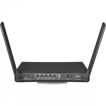 Router da tavolo MikroTik hAP ac³ dualband Wi‑Fi 5, Qualcomm IPQ4019 719 MHz, 5x Gigabit RJ‑45, 1x USB, PoE, 2 antenne esterne, nero