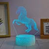 Manta SNL116RGB RGB 3D cavallo lampada LED decorativa