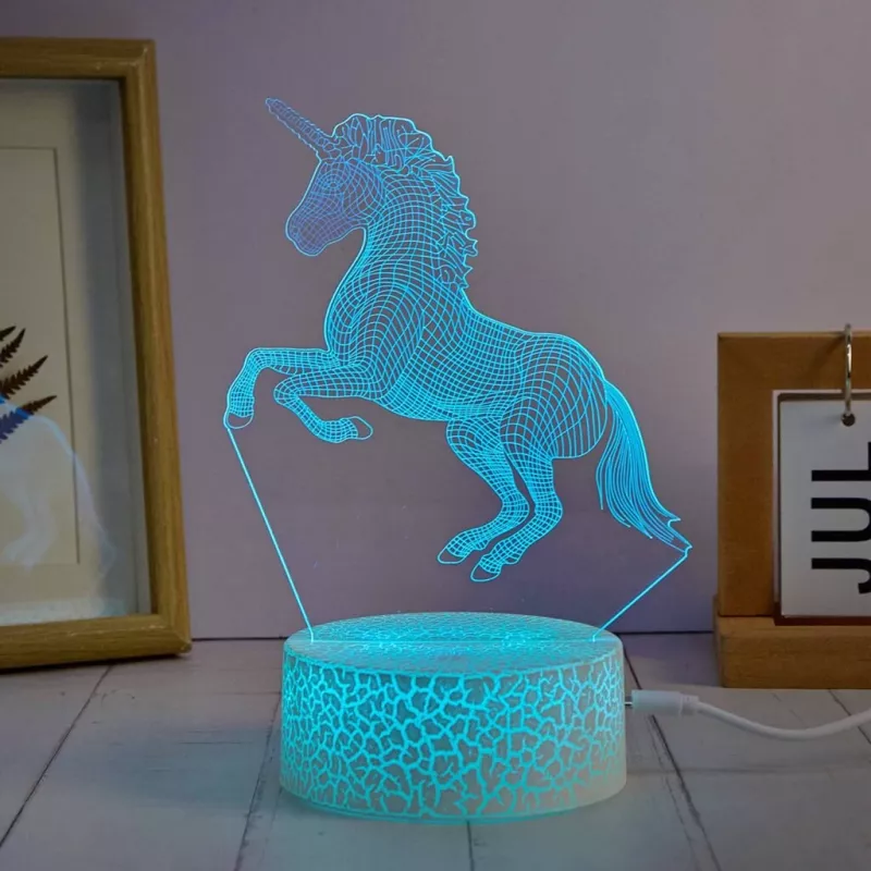 Manta SNL116RGB RGB 3D cavallo lampada LED decorativa