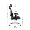 Sedia da ufficio girevole mark adler Manager 3.3 nero — design ergonomico, base girevole