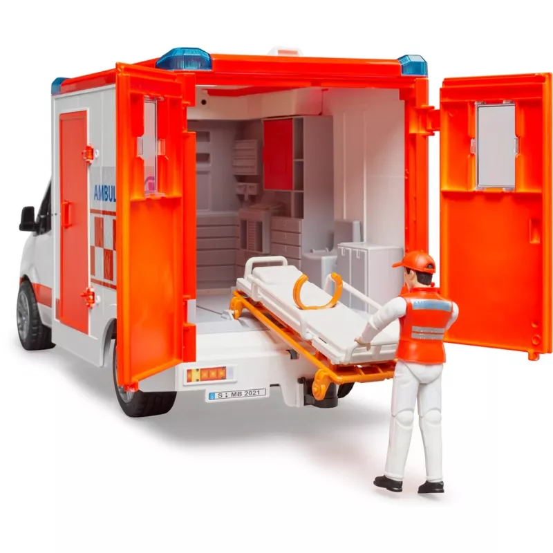 Bruder 1/16 Mercedes-Benz Sprinter ambulanza con conducente