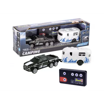 Auto RC con roulotte REVELL 23566 — mini modello radiocomandato, a batteria, veicolo giocattolo