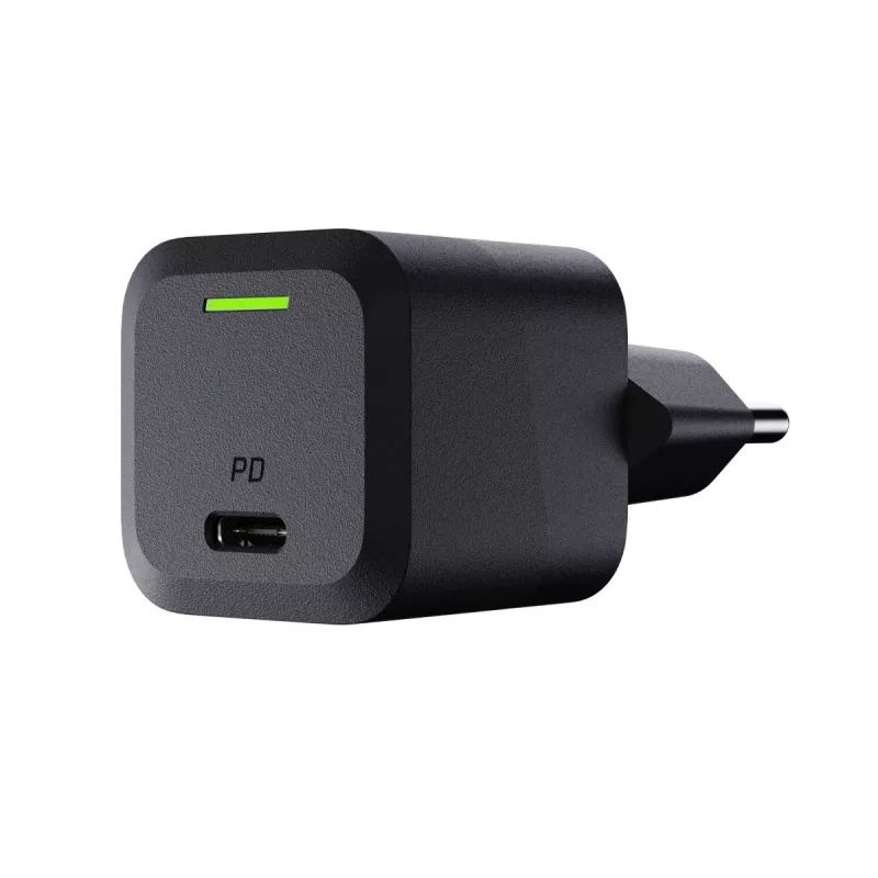 Caricabatterie per dispositivi mobili Green Cell CHARGC06, USB-C 33W, Quick Charge 3.0, ingresso AC 100–240V, nero