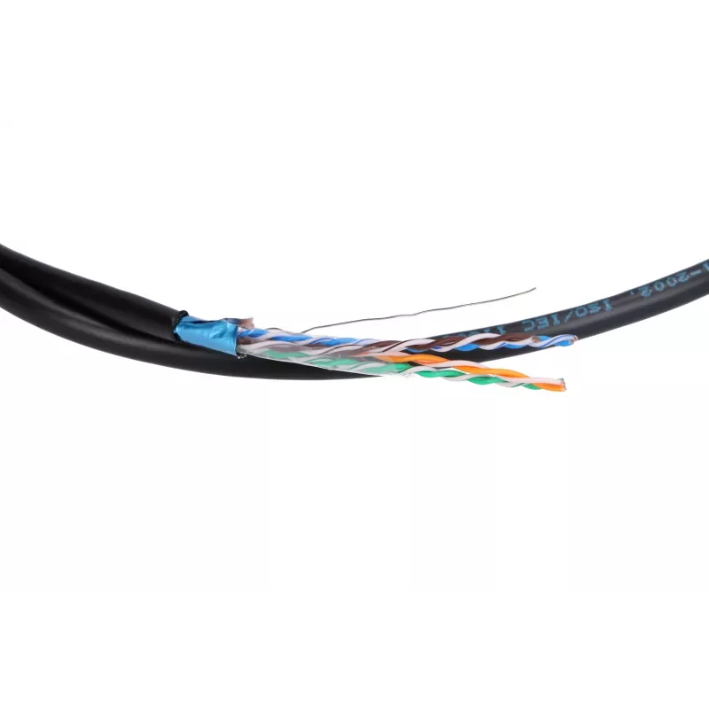 Cavo di rete Extralink Twisted Pair CAT5E FTP (F/UTP) V2 da esterno 305M nero