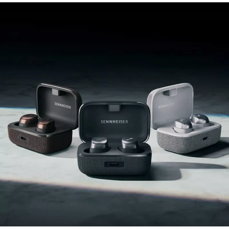 Auricolari sportivi wireless Bluetooth con cancellazione del rumore SENNHEISER Momentum MTW4 - bianco e argento