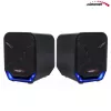 Audiocore AC865B altoparlanti USB 2.0 per computer, 6 W, nero/blu