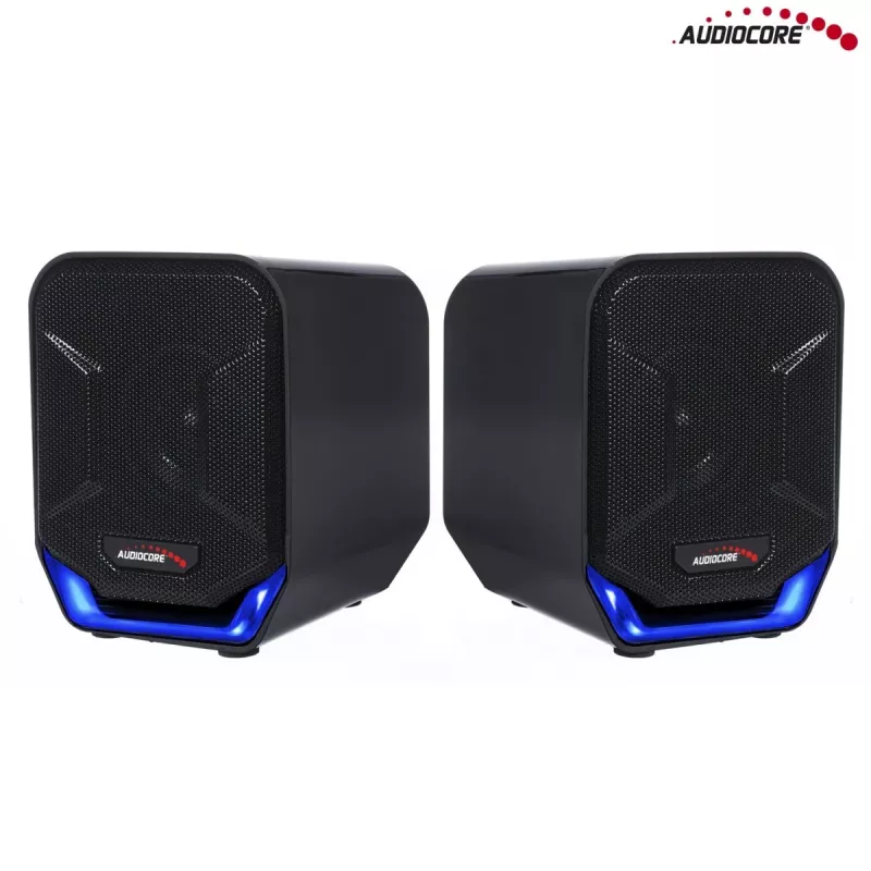 Audiocore AC865B altoparlanti USB 2.0 per computer, 6 W, nero/blu