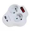 Splitter elettrico Esperanza ELK311W 2 prese GN. USB-C USB-A IN. bianco