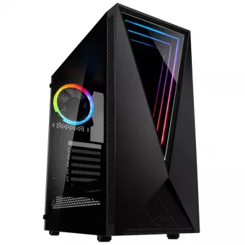Case tower Kolink VOID RGB nero ventola LED finestra filtro antipolvere PC E