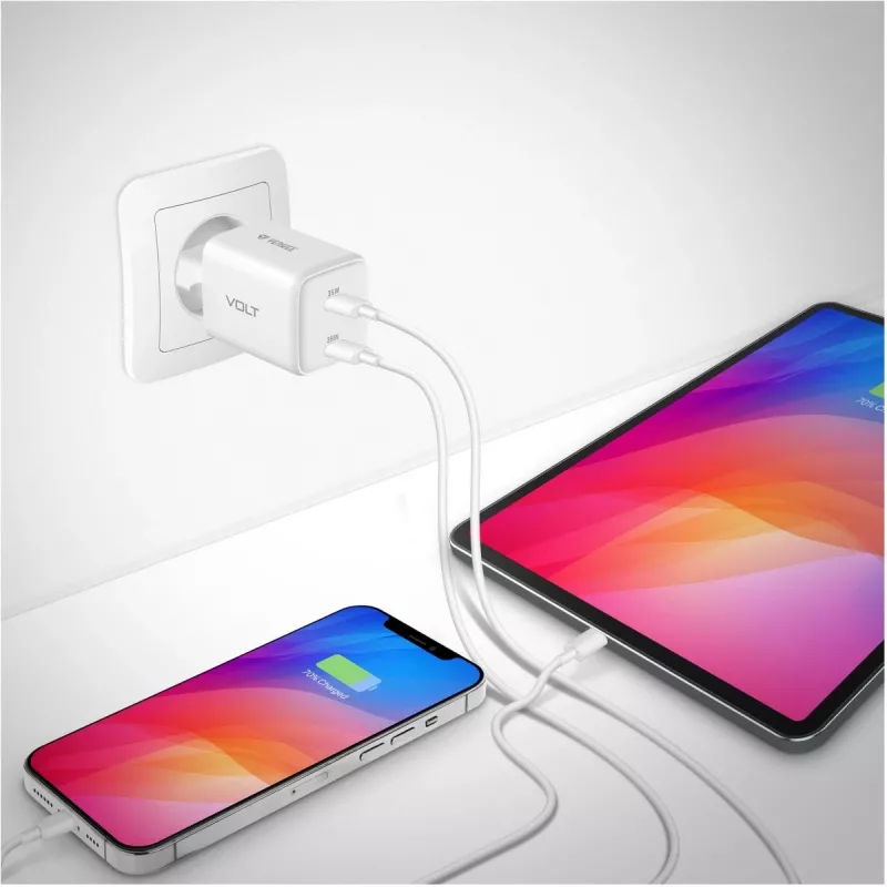 Caricabatterie USB-C da parete YENKEE G35D 2x18W Power Delivery 3.0 3A