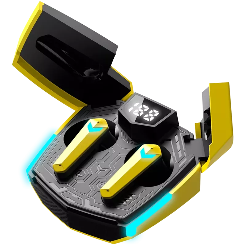 Canyon GTWS-2 Cuffie Wireless Ohrhaken Gaming USB Type-C Bluetooth Dock di ricarica Giallo (CND-GTWS2Y)