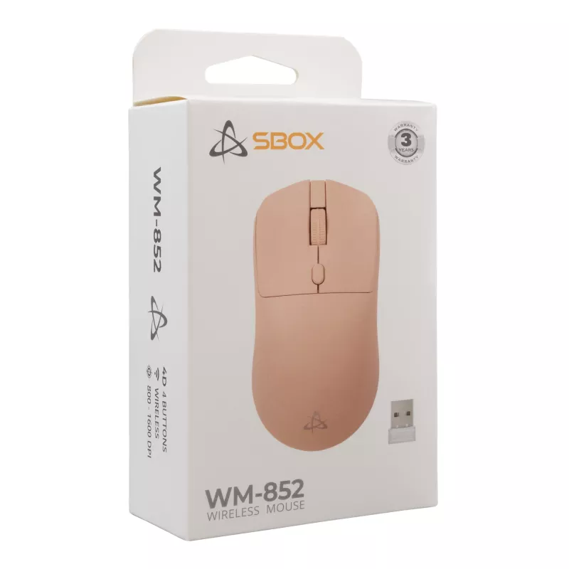 Mouse SBOX WM-852 rosa interfaccia wireless
