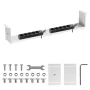 Maclean organizer cavi compatto sotto la scrivania, carico max 5 kg, bianco, MC-107 W