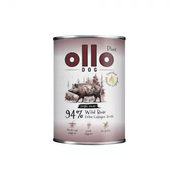 Ollo Plus Collagen cinghiale 400 g scatoletta per cani