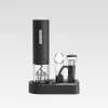 Cavatappi elettrico Maestro MR-1623 apribottiglie senza fili ricaricabile USB, nero, set con 5 accessori