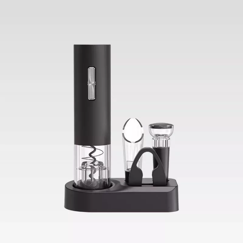 Cavatappi elettrico Maestro MR-1623 apribottiglie senza fili ricaricabile USB, nero, set con 5 accessori