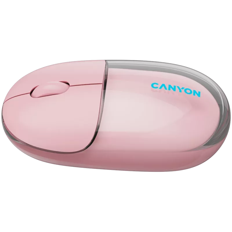 Mouse CANYON OnClick 24 BT/ wireless trasparente/rosa