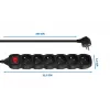 Esperanza ELK218K prolunga di corrente 3 m 6 presa/e AC per interni nero