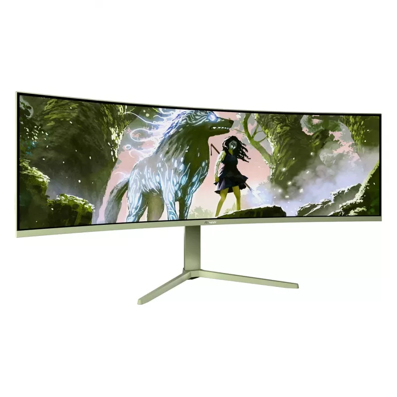 Monitor per computer curvo Arozzi Nova 49 pollici (124,5 cm) Dual QHD 5120×1440 LED VA, 4 ms, verde