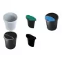 Helit cestino 30 litri grigio chiaro plastica con bordo di presa perimetrale
