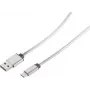 Cavo USB S/CONN 14-12001 USB 2.0 1 m USB A USB C argento
