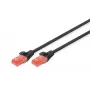 Cavo di rete Digitus CAT 6 U/UTP RJ-45 0,5 m nero