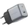 Caricabatterie per dispositivi mobili Satechi ST-UC30WCM-EU — alimentatore AC universale per interni con 1× USB-C, nero/argento