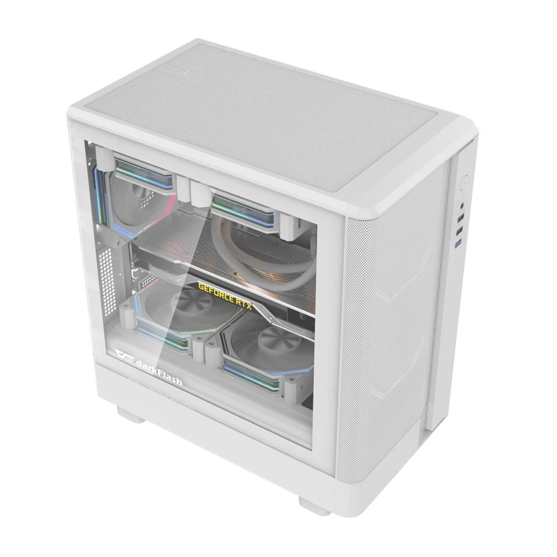 Case per computer Darkflash DB330M Mesh ATX bianco