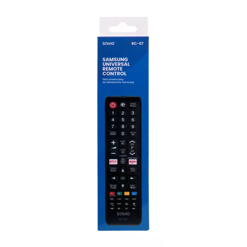 Telecomando SAVIO RC-07 per TV Samsung, IR wireless, nero, a pulsanti