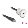 Cavo USB DeLOCK 88183 0,3 m USB-C nero argento
