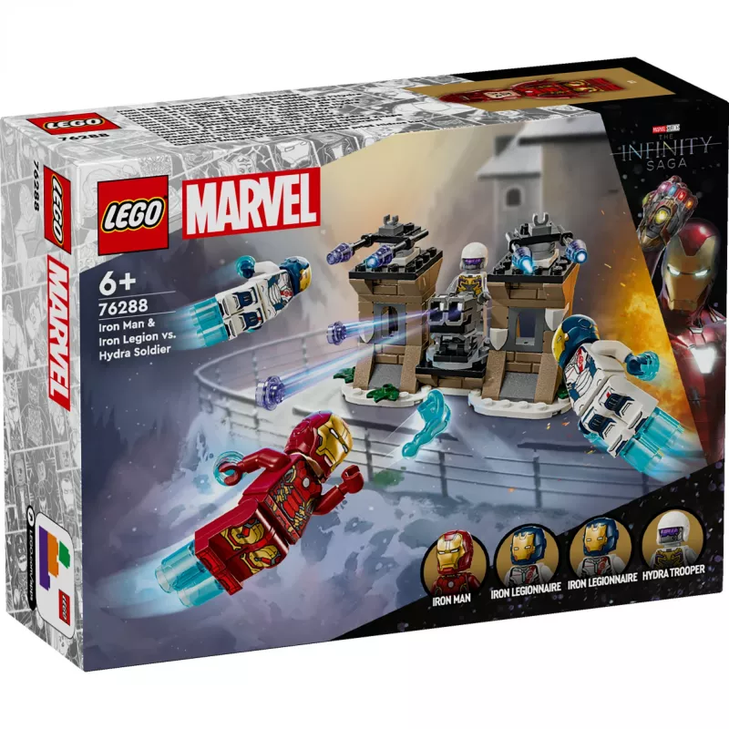 Set da costruzione LEGO 76288 Marvel Super Heroes Iron Man Iron Legion con minifigure soldato HYDRA, modello da costruire