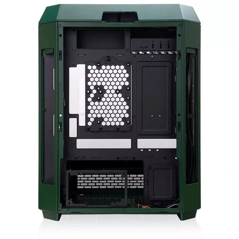 The Tower 600, case tower verde scuro, vetro temperato x 3