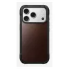Custodia per smartphone Nomad Rugged Leather Case per iPhone 17 Pro, 6,3 pollici (16 cm), marrone, pelle/TPU/alluminio