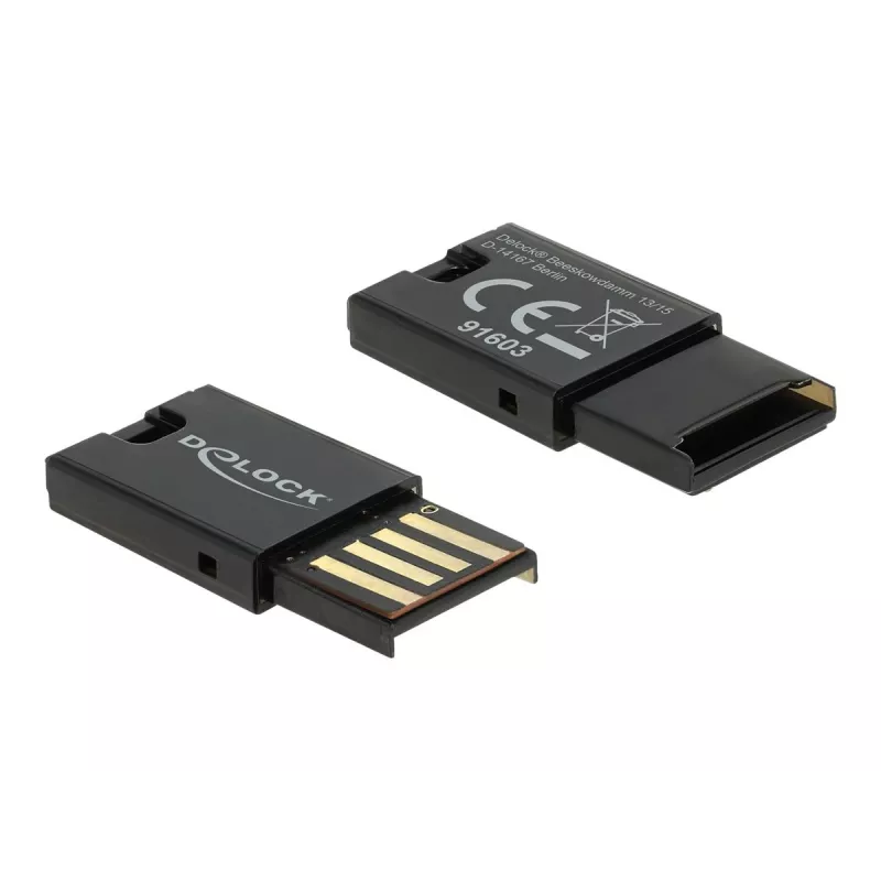 Lettore di schede DeLOCK USB 2.0 nero Micro SD MicroSDHC MicroSDXC 480 Mbit/s