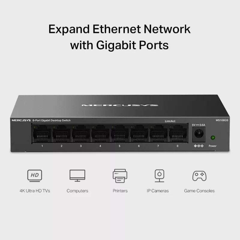 Mercusys Switch desktop Gigabit 8 porte