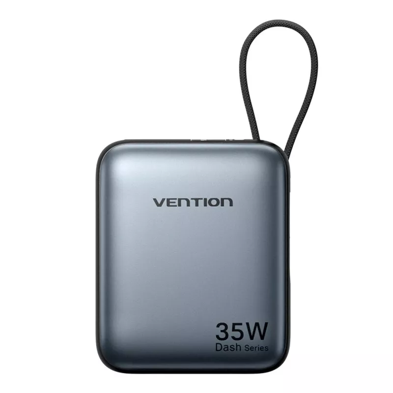 Vention FHEH0 power bank 10000 mAh 35 W con cavo USB-C, grigio
